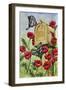 Blue Wing, Swallowtail and Poppies-Charlsie Kelly-Framed Giclee Print