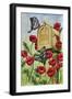 Blue Wing, Swallowtail and Poppies-Charlsie Kelly-Framed Giclee Print