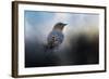 Blue Winter Visitor-Jai Johnson-Framed Giclee Print