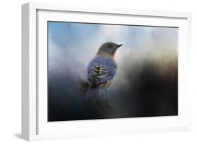 Blue Winter Visitor-Jai Johnson-Framed Giclee Print