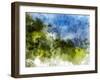 Blue with Green Horizon I-Chamira Young-Framed Art Print