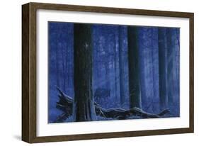 Blue Wolf-Bill Makinson-Framed Giclee Print