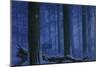 Blue Wolf-Bill Makinson-Mounted Premium Giclee Print