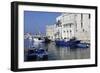 Blue Wooden Boats and Fishing Vessels in the Walled Harbour of Monopoli in Apulia, Italy, Europe-Stuart Forster-Framed Photographic Print