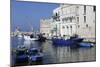 Blue Wooden Boats and Fishing Vessels in the Walled Harbour of Monopoli in Apulia, Italy, Europe-Stuart Forster-Mounted Photographic Print