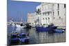 Blue Wooden Boats and Fishing Vessels in the Walled Harbour of Monopoli in Apulia, Italy, Europe-Stuart Forster-Mounted Photographic Print