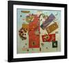 Blue World, 1934-Wassily Kandinsky-Framed Giclee Print