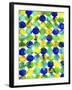 Blue Yellow Green Abstract Flowing Paint Pattern-Amy Vangsgard-Framed Giclee Print