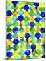 Blue Yellow Green Abstract Flowing Paint Pattern-Amy Vangsgard-Mounted Giclee Print