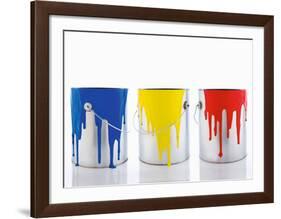 Blue, Yellow, Red-null-Framed Art Print