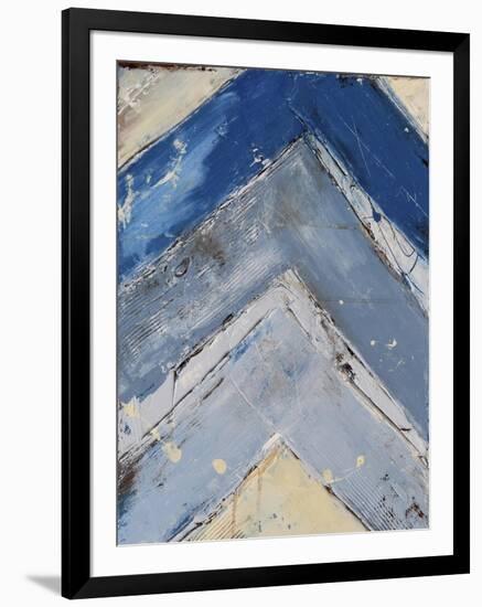 Blue Zag I-Erin Ashley-Framed Art Print