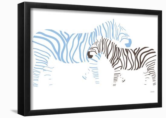 Blue Zebra-Avalisa-Framed Poster