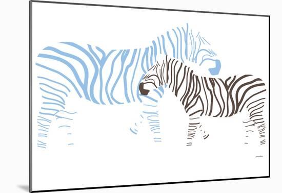 Blue Zebra-Avalisa-Mounted Poster