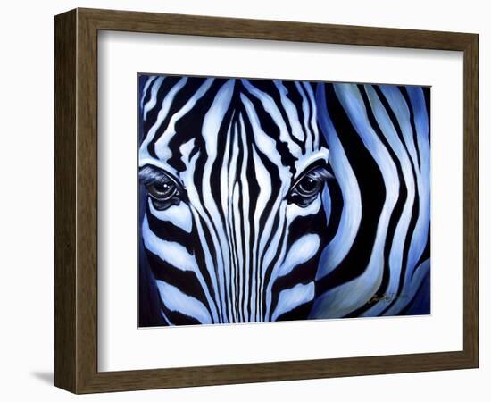 Blue Zebra-Cherie Roe Dirksen-Framed Giclee Print