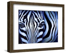 Blue Zebra-Cherie Roe Dirksen-Framed Giclee Print