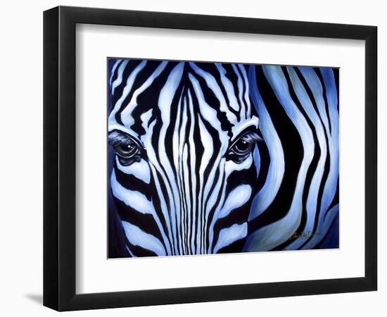 Blue Zebra-Cherie Roe Dirksen-Framed Giclee Print