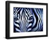 Blue Zebra-Cherie Roe Dirksen-Framed Giclee Print