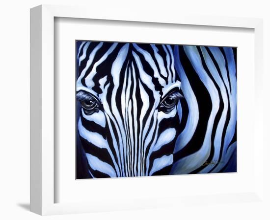 Blue Zebra-Cherie Roe Dirksen-Framed Giclee Print