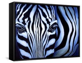 Blue Zebra-Cherie Roe Dirksen-Framed Stretched Canvas