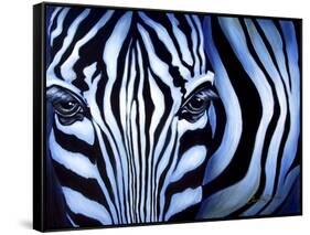 Blue Zebra-Cherie Roe Dirksen-Framed Stretched Canvas