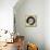 Blue Zen Circle on Gold I-Ellie Roberts-Mounted Art Print displayed on a wall