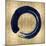 Blue Zen Circle on Gold I-Ellie Roberts-Mounted Art Print