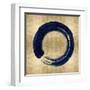 Blue Zen Circle on Gold I-Ellie Roberts-Framed Art Print