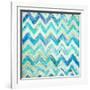 Blue Zig Zag-Patricia Pinto-Framed Art Print