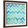 Blue Zig Zag-Patricia Pinto-Framed Art Print