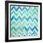 Blue Zig Zag-Patricia Pinto-Framed Art Print