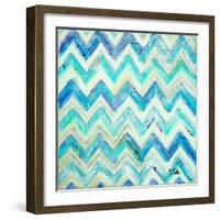 Blue Zig Zag-Patricia Pinto-Framed Art Print