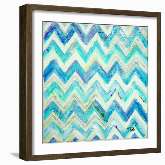 Blue Zig Zag-Patricia Pinto-Framed Art Print