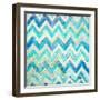 Blue Zig Zag-Patricia Pinto-Framed Art Print