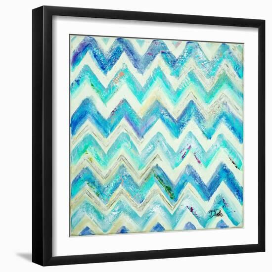 Blue Zig Zag-Patricia Pinto-Framed Art Print