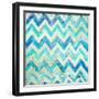 Blue Zig Zag-Patricia Pinto-Framed Art Print