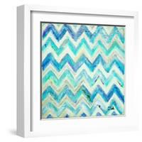 Blue Zig Zag-Patricia Pinto-Framed Art Print