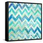 Blue Zig Zag-Patricia Pinto-Framed Stretched Canvas