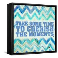 Blue Zig Zag-Patricia Pinto-Framed Stretched Canvas