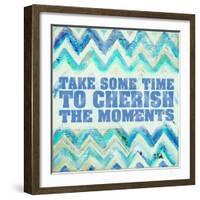 Blue Zig Zag-Patricia Pinto-Framed Art Print