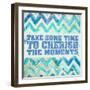 Blue Zig Zag-Patricia Pinto-Framed Art Print