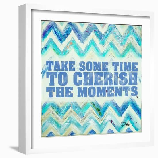 Blue Zig Zag-Patricia Pinto-Framed Art Print