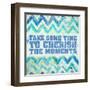 Blue Zig Zag-Patricia Pinto-Framed Art Print