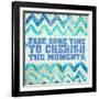 Blue Zig Zag-Patricia Pinto-Framed Art Print