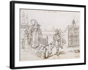 Bluebeard, Illustration for Fairy Tale-Charles Perrault-Framed Giclee Print