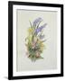 Bluebell posy with cowslips, dogroses and lily-Nell Hill-Framed Giclee Print