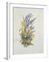 Bluebell posy with cowslips, dogroses and lily-Nell Hill-Framed Giclee Print