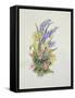 Bluebell posy with cowslips, dogroses and lily-Nell Hill-Framed Stretched Canvas