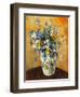 Bluebells and Narcissi in a Decorated Vase, (Oil on Canvas)-James Bolivar Manson-Framed Giclee Print