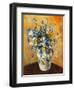 Bluebells and Narcissi in a Decorated Vase, (Oil on Canvas)-James Bolivar Manson-Framed Giclee Print