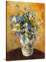 Bluebells and Narcissi in a Decorated Vase, (Oil on Canvas)-James Bolivar Manson-Stretched Canvas